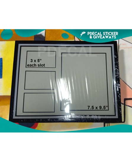 3 Slot plus 7.5" x 9.5" Medal Frame (13.5" x 17.5")
