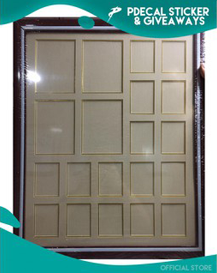 4 BIG medal (4.5 inches x 3.5 inches) plus 16 medal slot ( 17.5" x 21.5" )